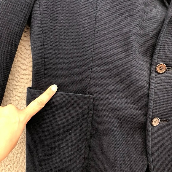 Polo Ralph Lauren Blazer Jacket Mens 42 Short Blue Business Minimalist Career - Picture 7 of 16